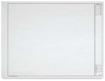 Clearprint Engineering Vellum - Front view of 18" x 24" sheet with Title block on right side