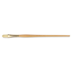 Raphael Extra White Bristle Brush - Filbert, Long Handle, Size 14