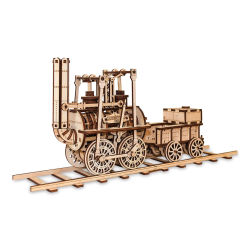 EWA Eco-Wood-Art 3D Vehicle Wood Kit - Locomotive (front view)