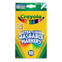Crayola Ultra-Clean Washable Marker Set - Classic Colors, Fine Line, Set of 10