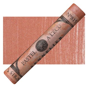 Open in modal - Sennelier Soft Pastel - Iridescent Red Ochre pastel and swatch