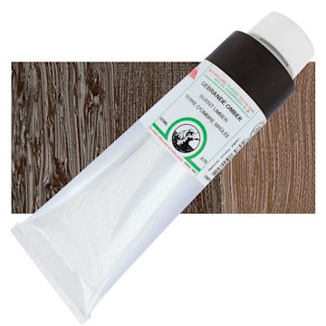 Open in modal - Old Holland Classic Oil Color - Burnt Umber, 225 ml tube and swatch