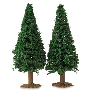 Schulcz Scale Model Trees - Pine Tree, Metal Trunk, 80 mm, Pkg of 2