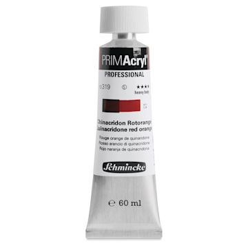 Open in modal - Schmincke Primacryl Professional Acrylic Paint - Quinacridone Red Orange, 60 ml Tube