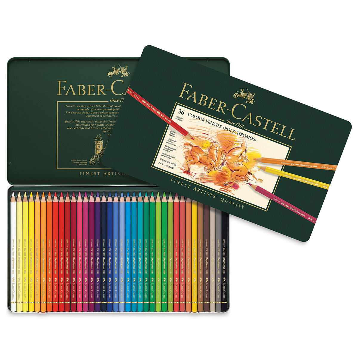Faber-Castell Polychromos Coloured Pencils, 24 Pcs, 1 set - Playpolis