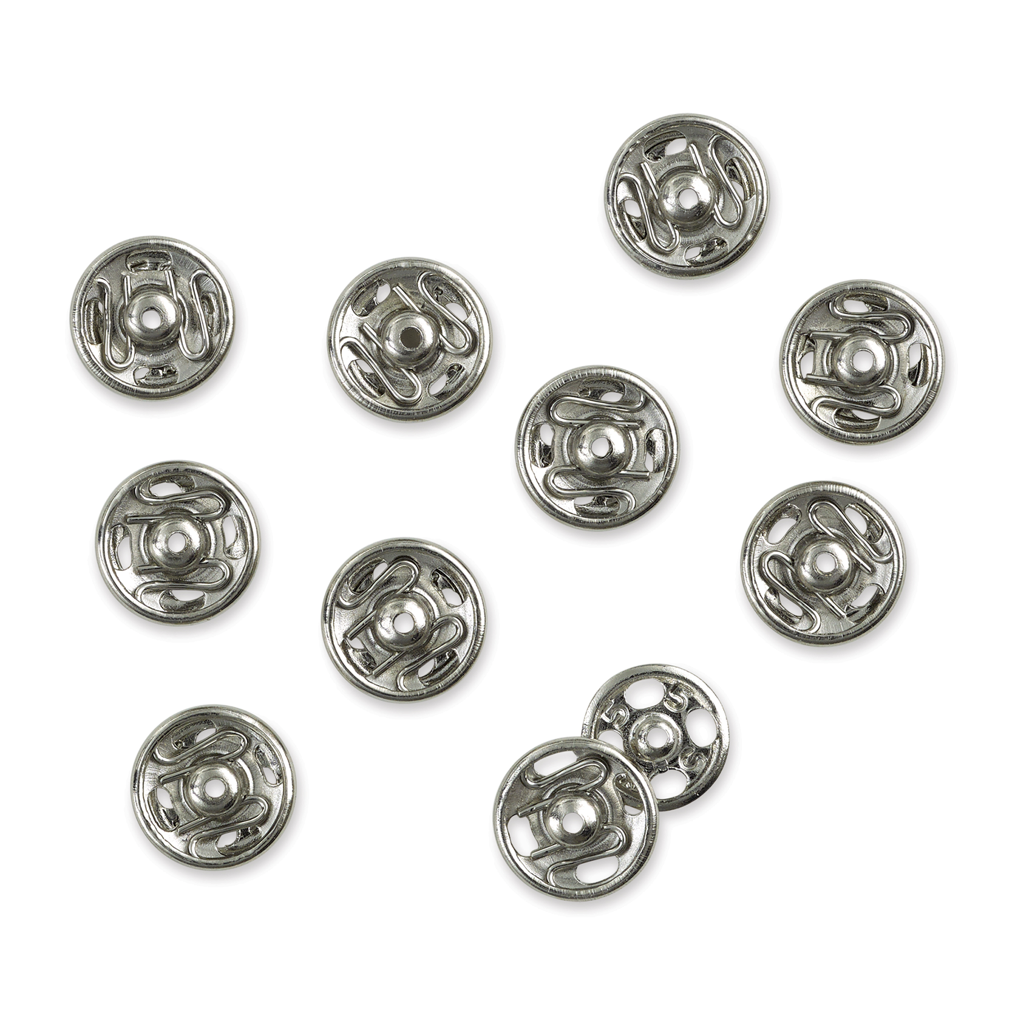 Dritz Sew-on Snaps - Nickel 10pc sizes 2/0 - Stonemountain