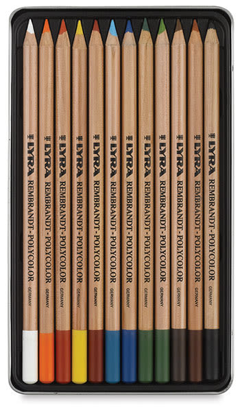 Oil-Based Colored Pencils, Set of 12, Open package view