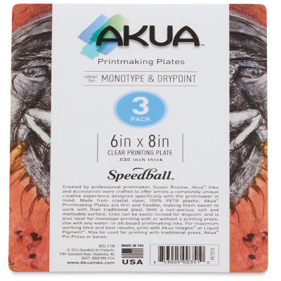 Akua Printmaking Plates - 6" x 8", Pkg of 3