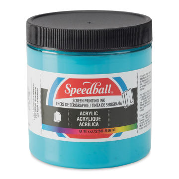 Speedball Permanent Acrylic Screen Printing Ink - Peacock Blue, 8 oz