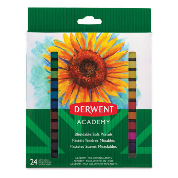 Derwent Academy Soft Pastels - Front of package of Set of 24 
