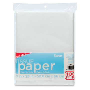 Darice Tissue Paper - White, 100 Sheets, 20" x 26"