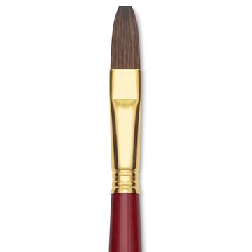 Open in modal - Blick Master Synthetic Kolinsky Brush - Long Handle, Flat, Size 14, close-up