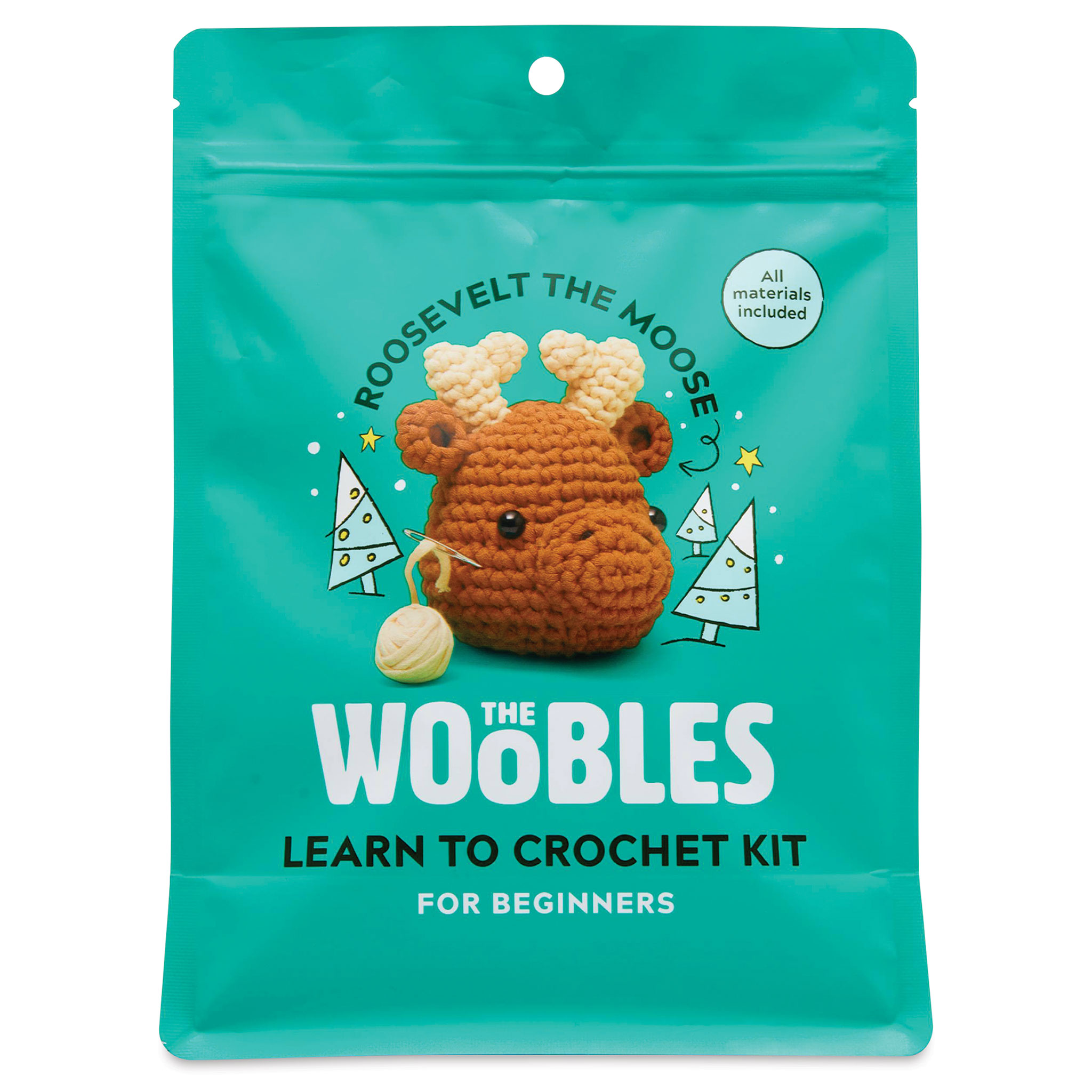 The Woobles Beginner Crochet Amigurumi Kit - Reindeer