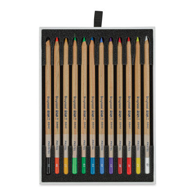 Bruynzeel Design Pastel Pencils - Assorted Colors, Set of 12 (Set contents)