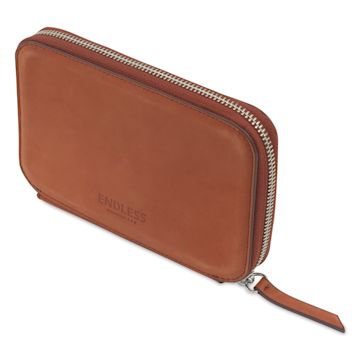 Open in modal - Endless Companion 5 Pen Pouch - Brown, pen case standing