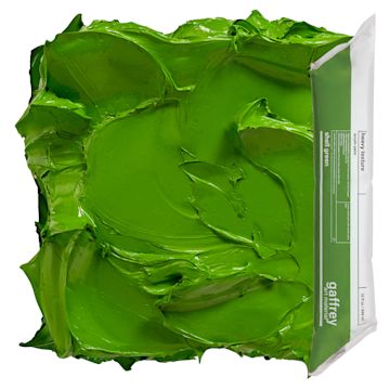 Open in modal - Gaffrey Heavy Body Texture Acrylic Paint - Shell Green, 32 oz pouch and swatch