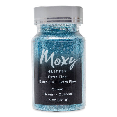 American Crafts Moxy Glitter - Ocean, Extra Fine, 1.3 oz, Bottle