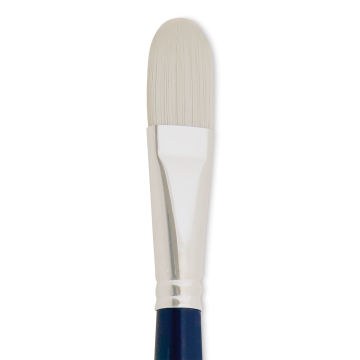 Silver Brush Bristlon Stiff White Synthetic Brush - Filbert, Size 12 (close-up)