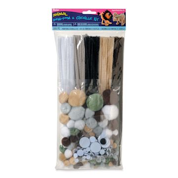 Open in modal - Darice Pom Pom and Chenille Craft Kit - Solid