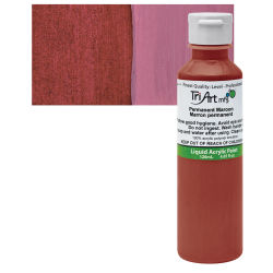 Tri-Art Finest Liquid Artist Acrylics - Permanent Maroon, 120 ml bottle