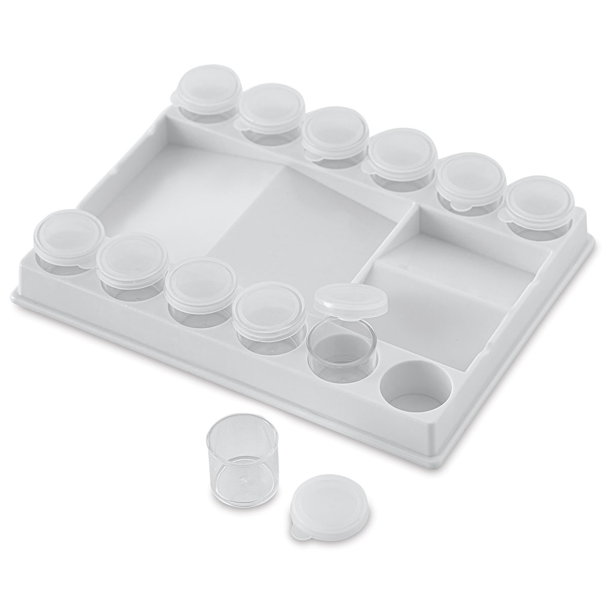 DecorRack 12 Plastic Mini Containers with Lids, 1oz, Macao