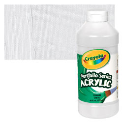 Crayola Portfolio Series Acrylics - Titanium White, 16 oz bottle
