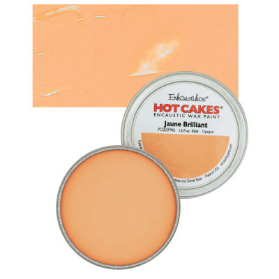 Enkaustikos Hot Cakes Encaustic Wax Paint - Jaune Brilliant, 45 ml tin