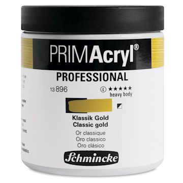Open in modal - Schmincke Primacryl Professional Acrylic Paint - Classic Gold, 237 ml Jar