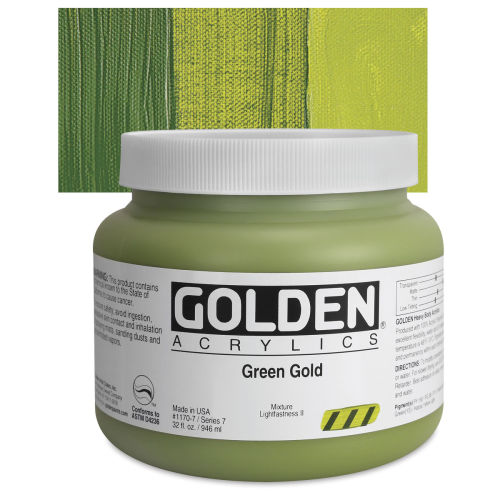 Golden Heavy Body Acrylic - Green Gold 4 oz.