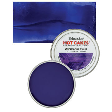 Enkaustikos Hot Cakes Encaustic Wax Paint - Ultramarine Violet, 45 ml tin