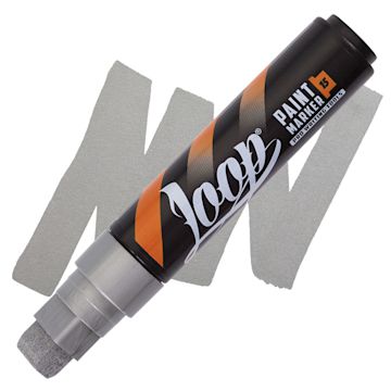Open in modal - Loop Paint Marker - Silver, 15 mm marker and swatch