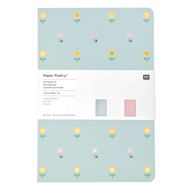 Rico Design Flowers Blue/Pink Set - Dotted, 2 Books/Pkg., A5 (5.7" x 8.3")
