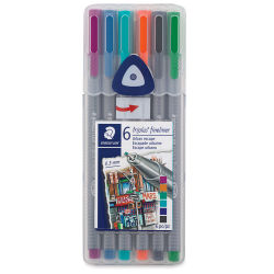 Triplus Fineliner Pens-Urban Escape, Set of 6  Outside of Package