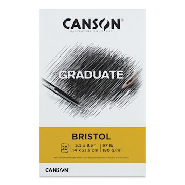Open in modal - Canson Graduate Bristol Pad - 5-1/2" x 8-1/2", front cover