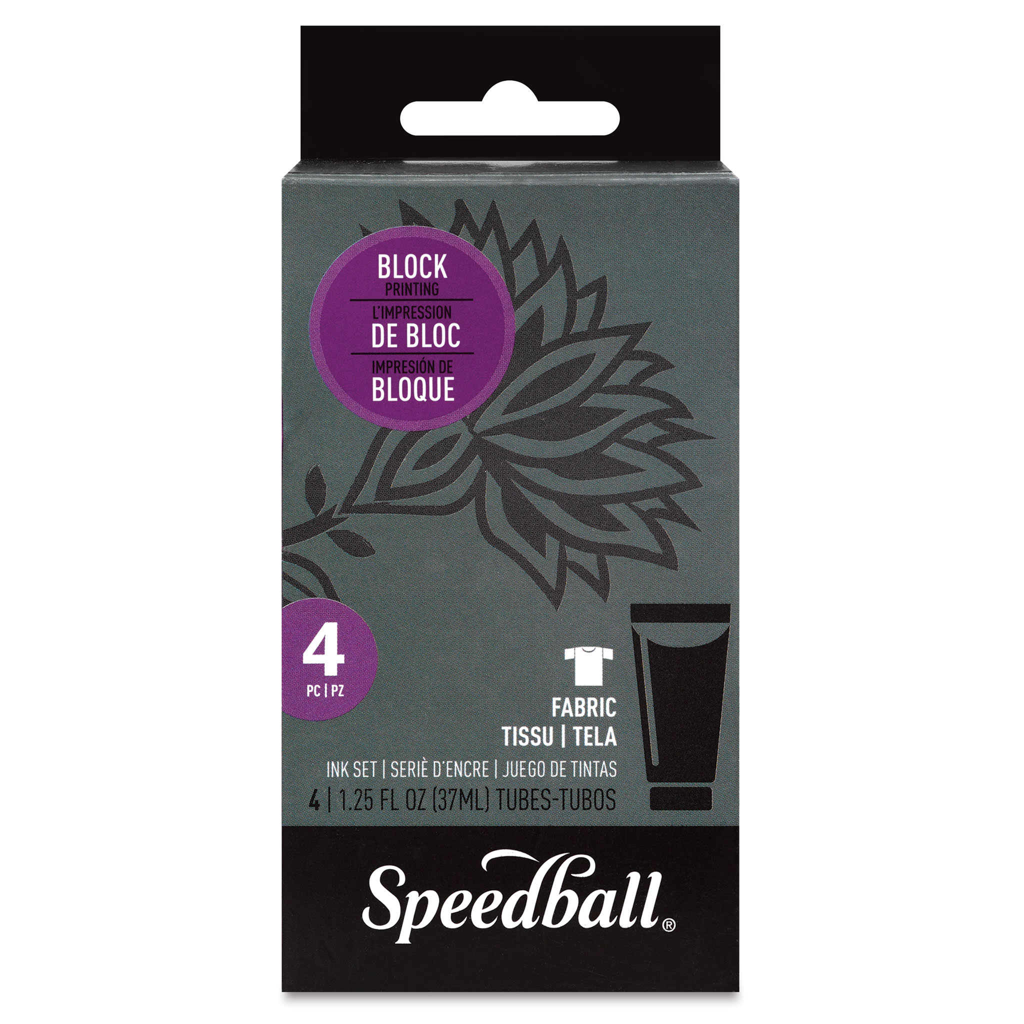 Speedball Fabric Block Printing Ink Black. 2.5 fl. oz. NWT