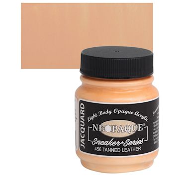 Open in modal - Jacquard Neopaque Acrylic - Tanned Leather, 2.25 oz jar and swatch