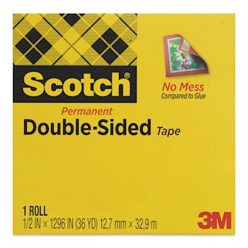 Open in modal - Scotch Permanent Double-Sided Tape - 1/2" x 1296", front of the packaging