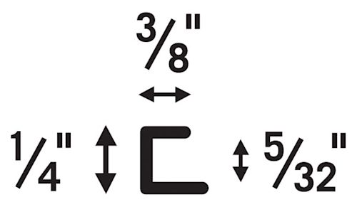 MCS Large Format Poster Frames - Chart showing dimensions of frame