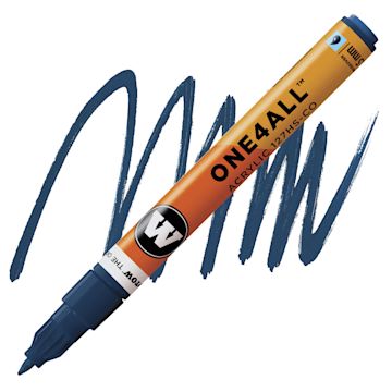 Open in modal - Molotow One4All Acrylic Marker - 1.5 mm Tip, Petrol marker and swatch