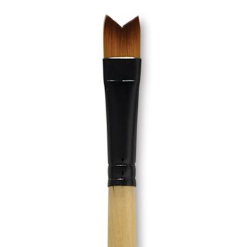 Open in modal - Dynasty Black Gold Brush - Whale's Tail, Short Handle, Size 1/2" close up