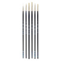 Silver Brush Bristlon Synthetic Bristle Brushes - BLICK Exclusive, Long Handle, Set of 6
