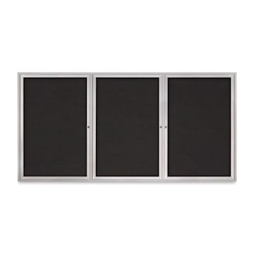 Open in modal - Tac-On Display Board, 3 Door - 96" x 48", Easy Tack/3 Door, Fabric