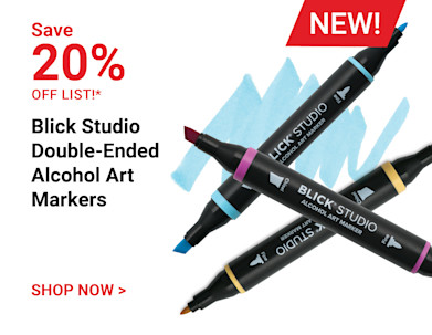 Save 20% off list. NEW! Blick Studio Double-Ended Alcohol Art Markers. Shop Now