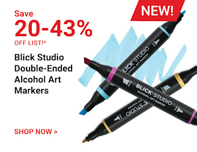 Save 20-43% off list. NEW! Blick Studio Double-Ended Alcohol Art Markers. Shop Now