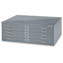 Safco 5-Drawer Steel File - Gray, Flat File Unit, Large