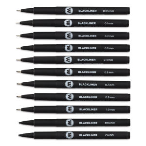 Molotow Blackliner Pens and Sets - Set of 11 (Inside of Packaging)