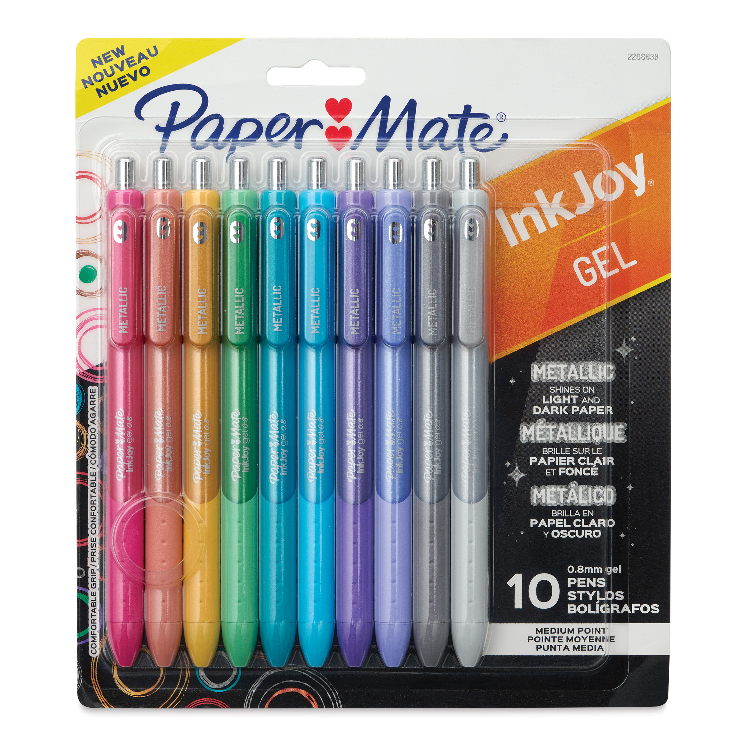 Paper Mate Inkjoy Retractable Metallic Gel Pens - Assorted Colors