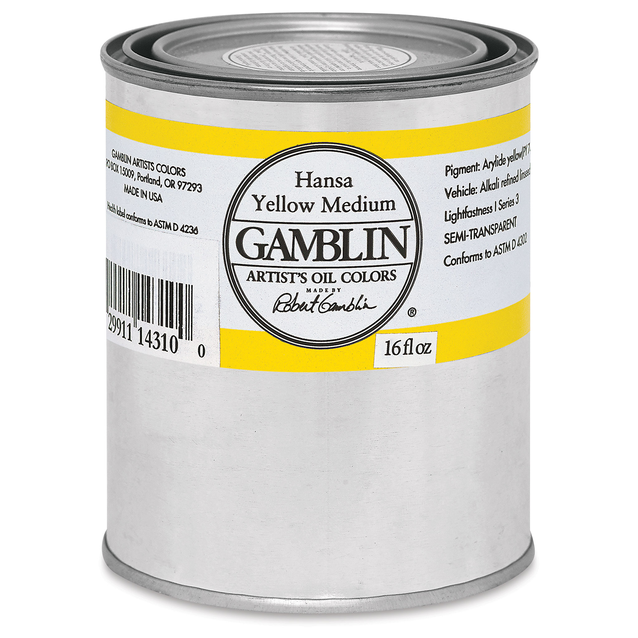 Gamblin Artist's Oil Color - Portland Gray Medium, 37 ml tube