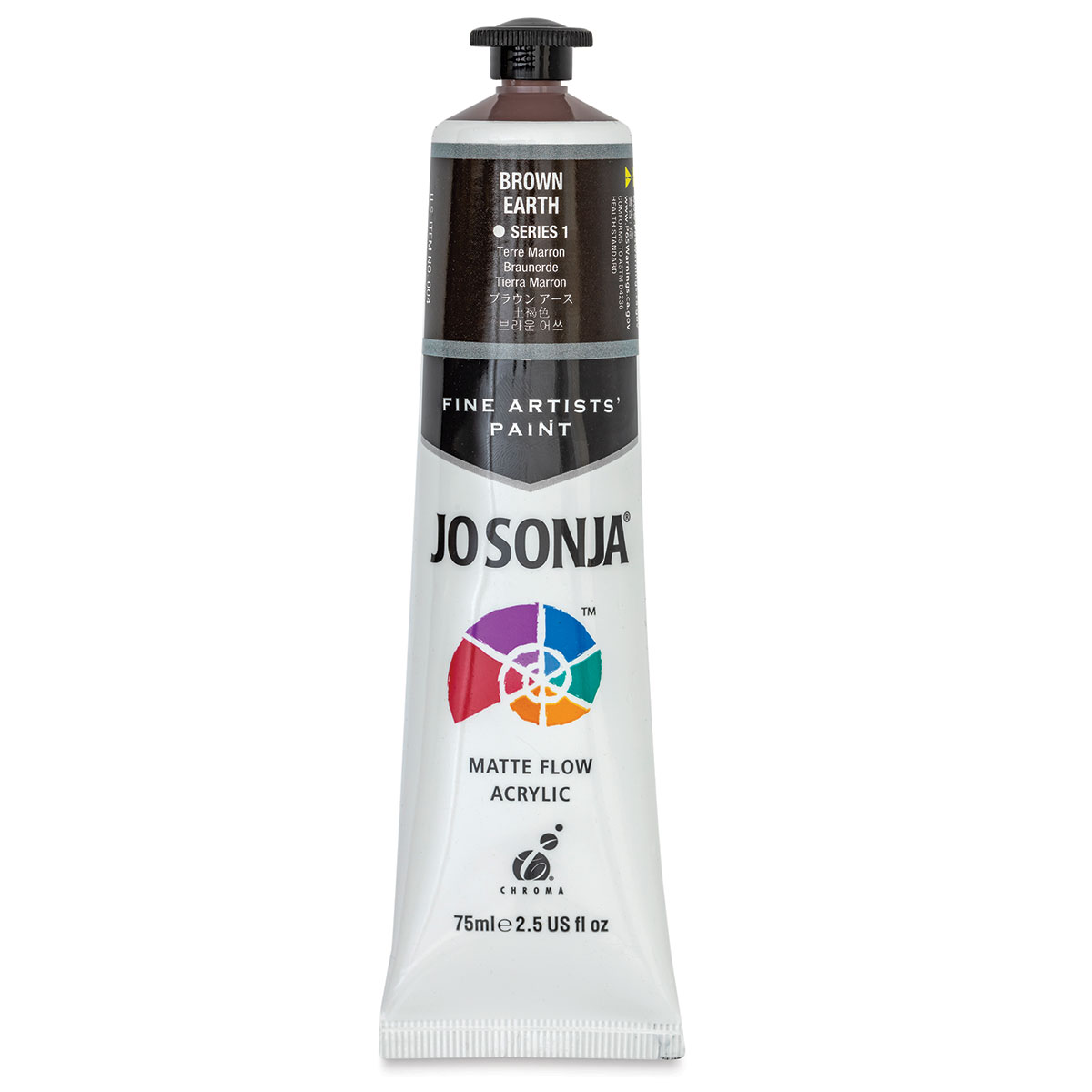 Jo Sonja Matte Acrylic - Black Umber, 75ml Tube