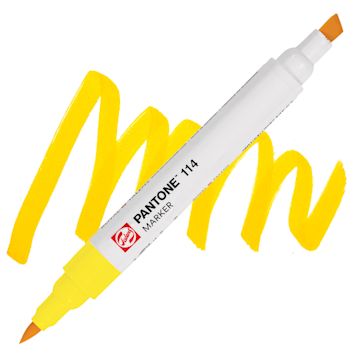 Open in modal - Pantone Dual Tip Marker - 114, swatch and marker